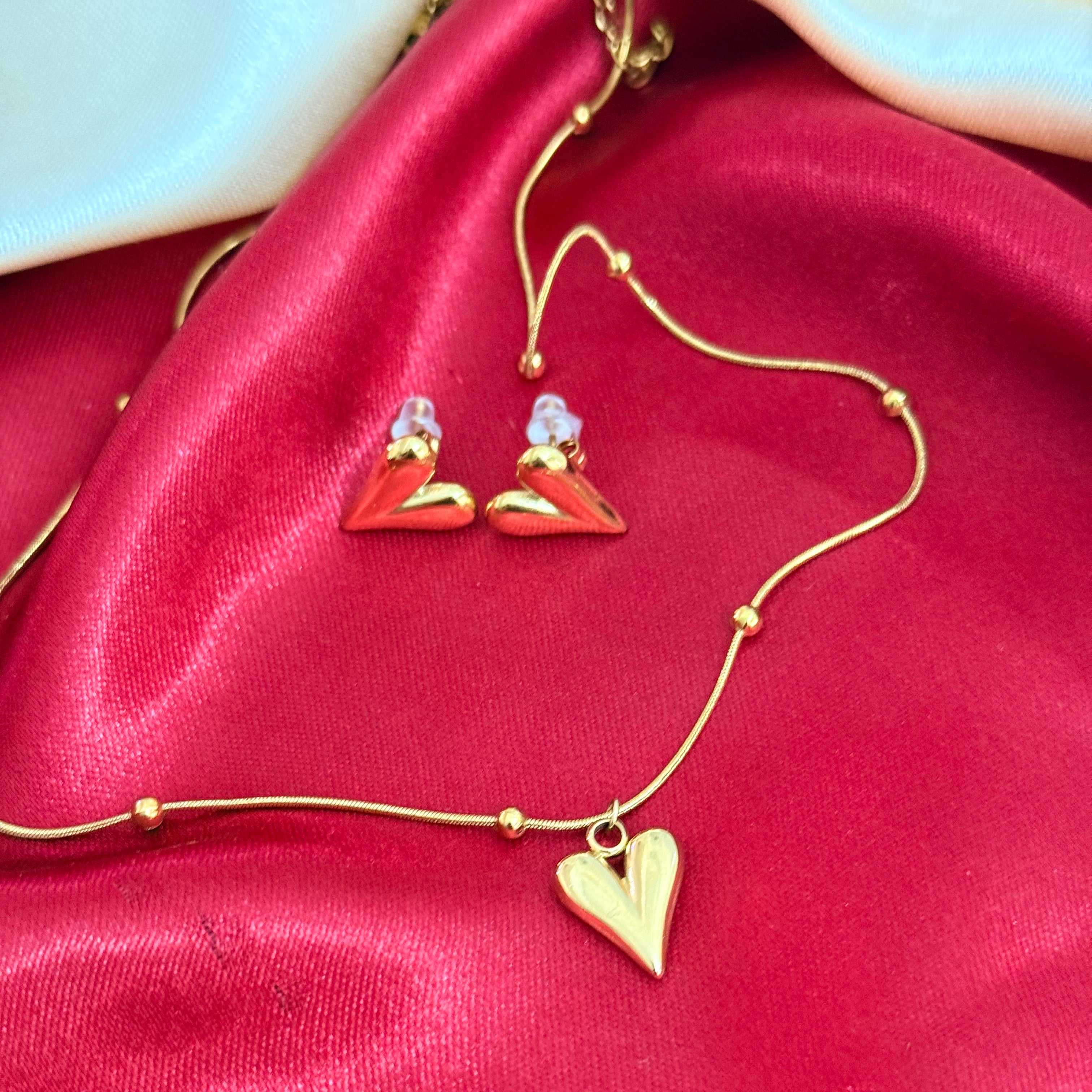 Amora Beaded Heart Necklace