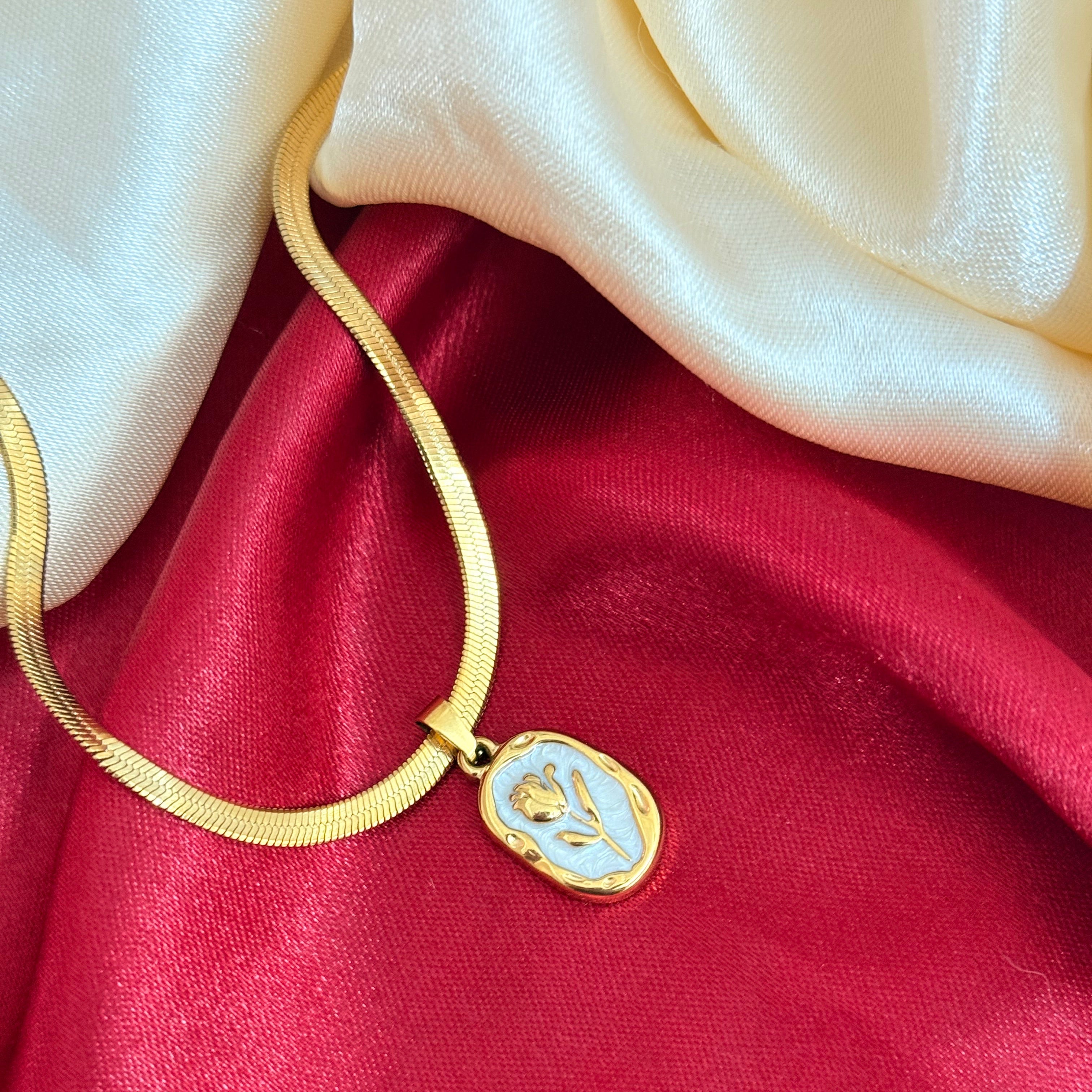 Azure Bloom Pendant Necklace