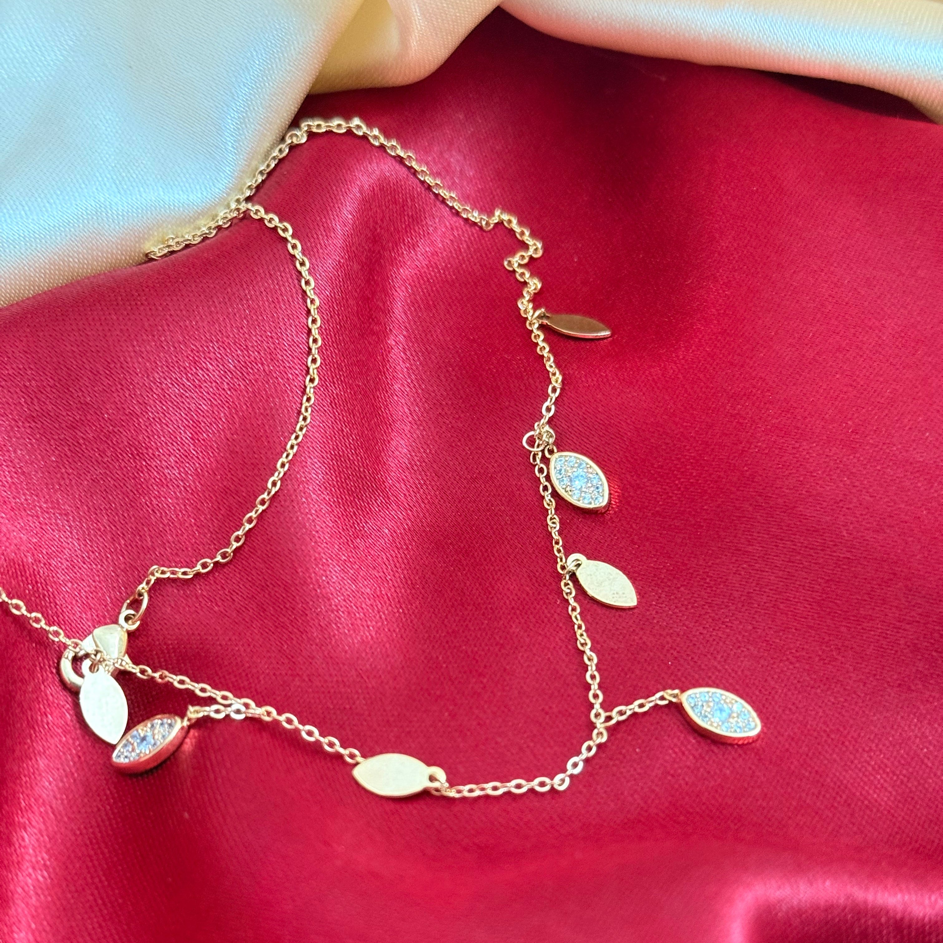 Aurelia Leaf Drop Necklace