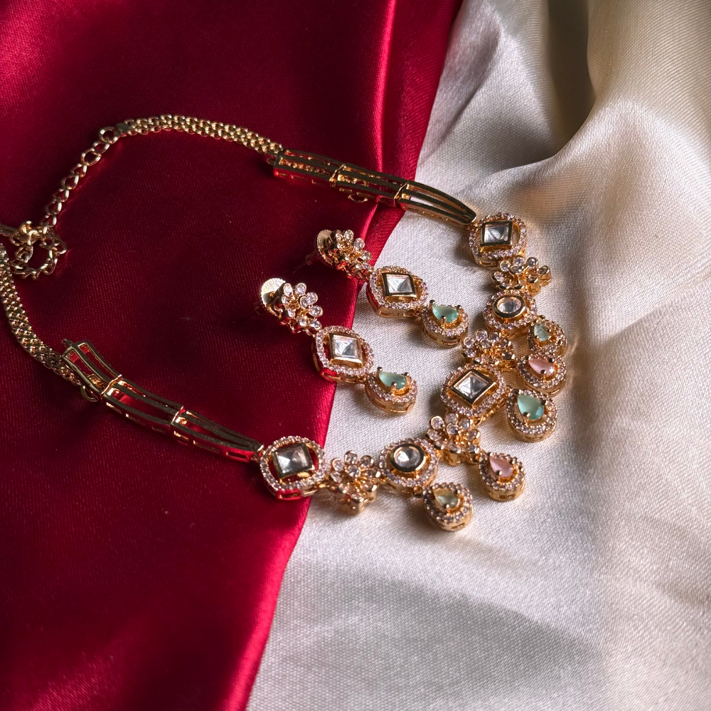 Aarohi Multicolour Kundan Jewellery Set