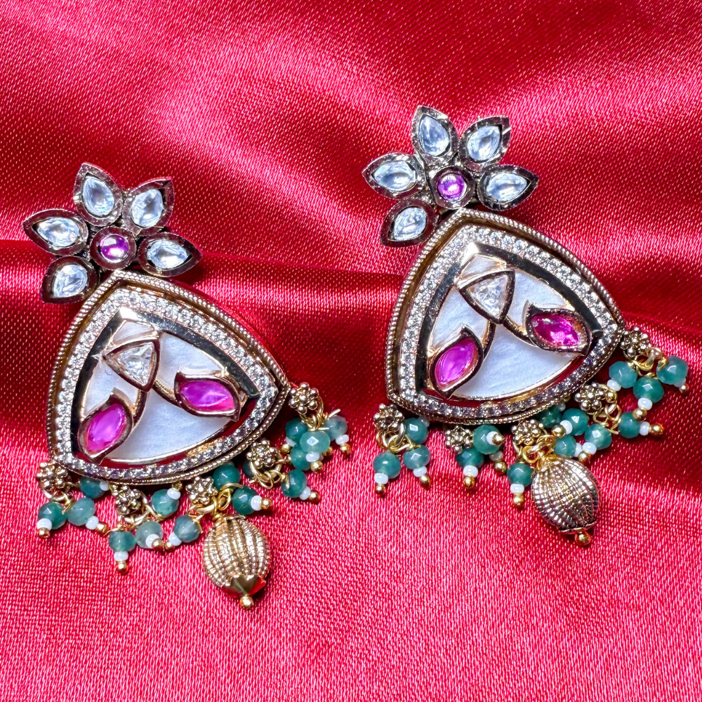 Beaded Petals earrings
