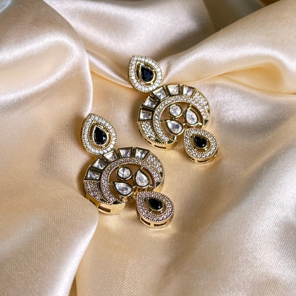 Festive Filigree Kundan Earrings