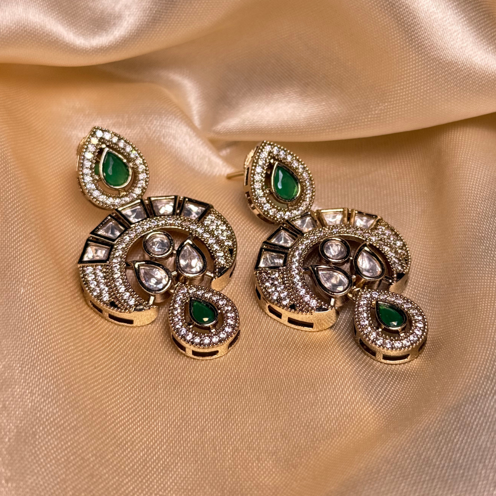 Festive Filigree Kundan Earrings