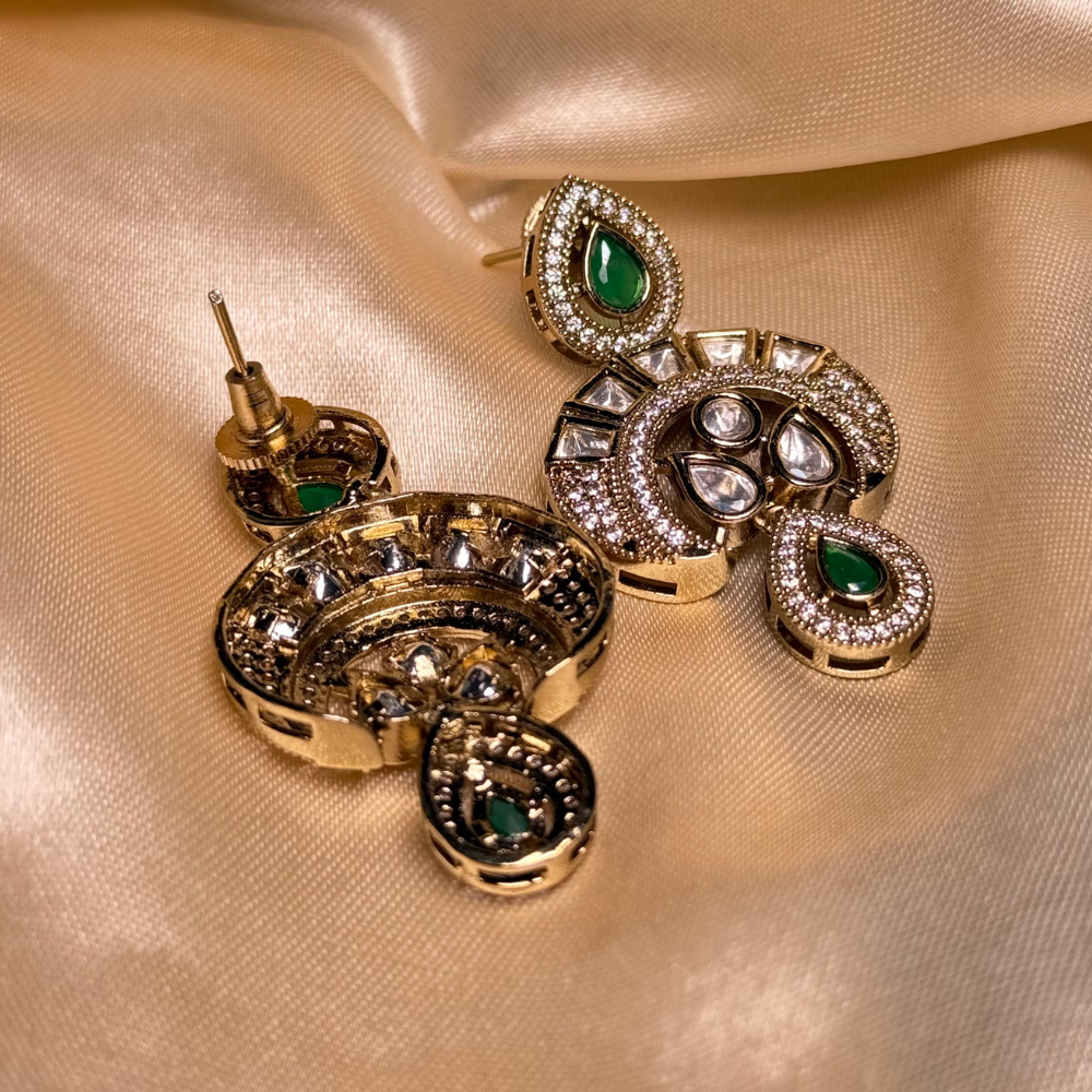 Festive Filigree Kundan Earrings