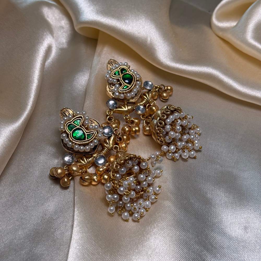 Mayuri Pearl Drop Jhumka