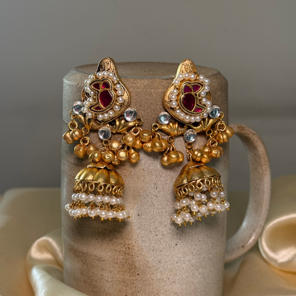 Mayuri Pearl Drop Jhumka