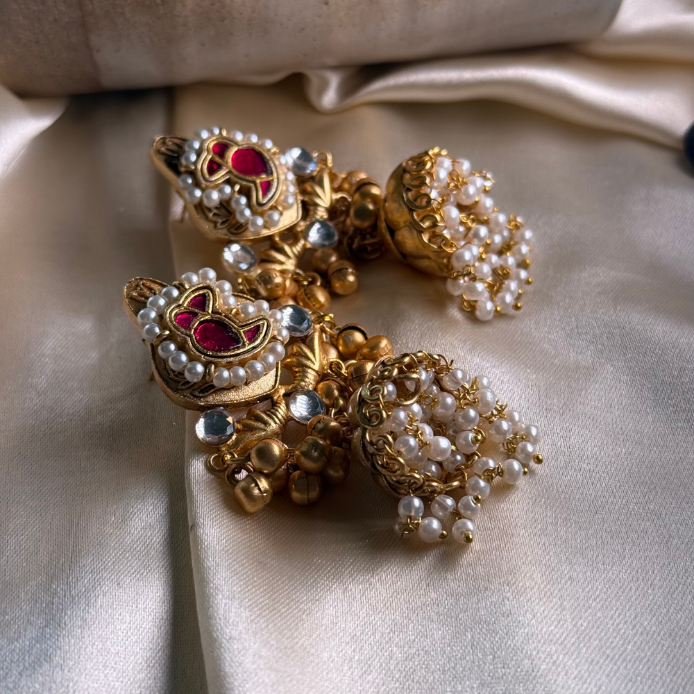 Mayuri Pearl Drop Jhumka