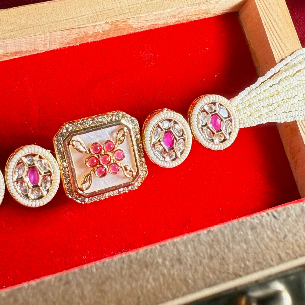 Rajwada Ruby Elegance Choker