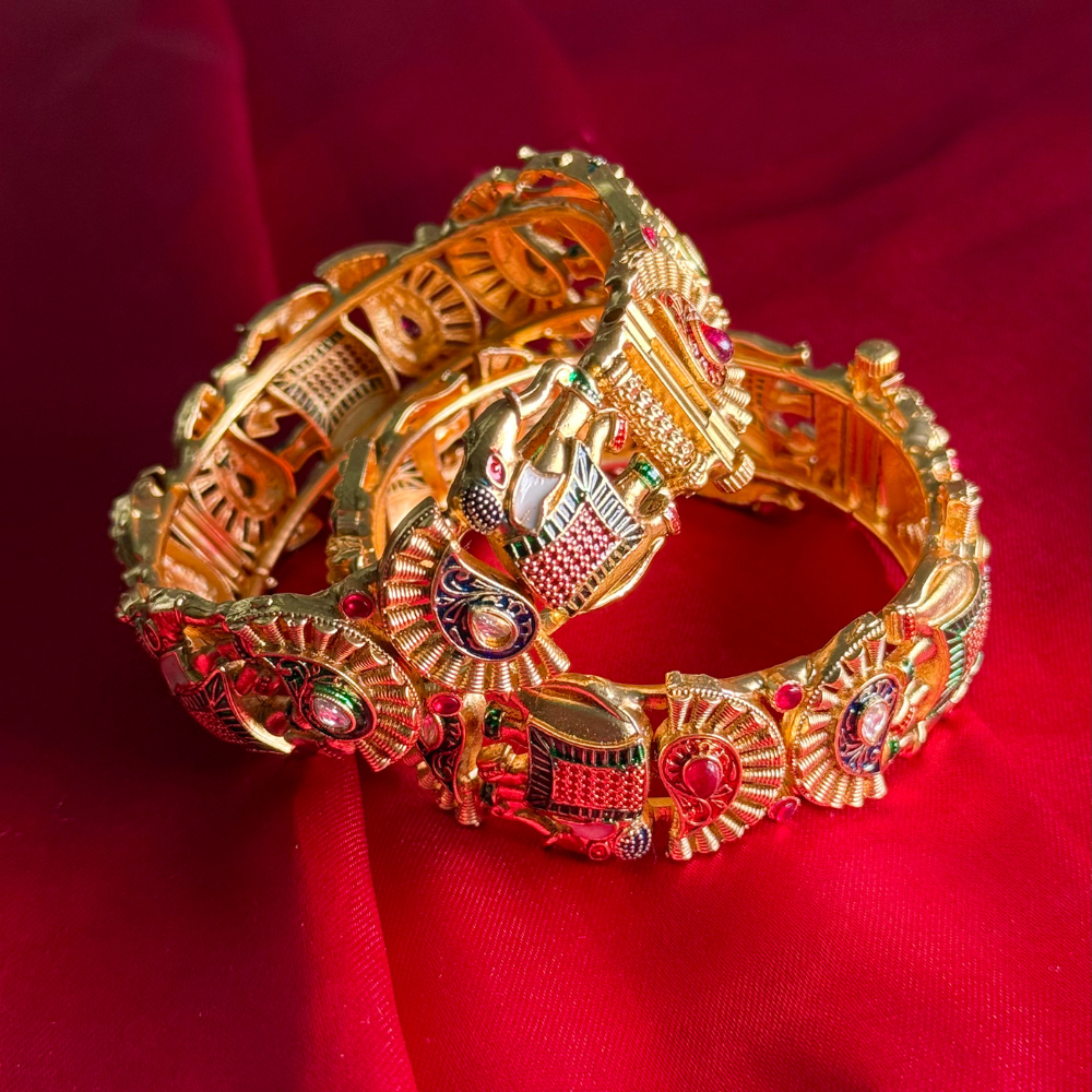 Royal Elephant Temple Bangles (Bangles)
