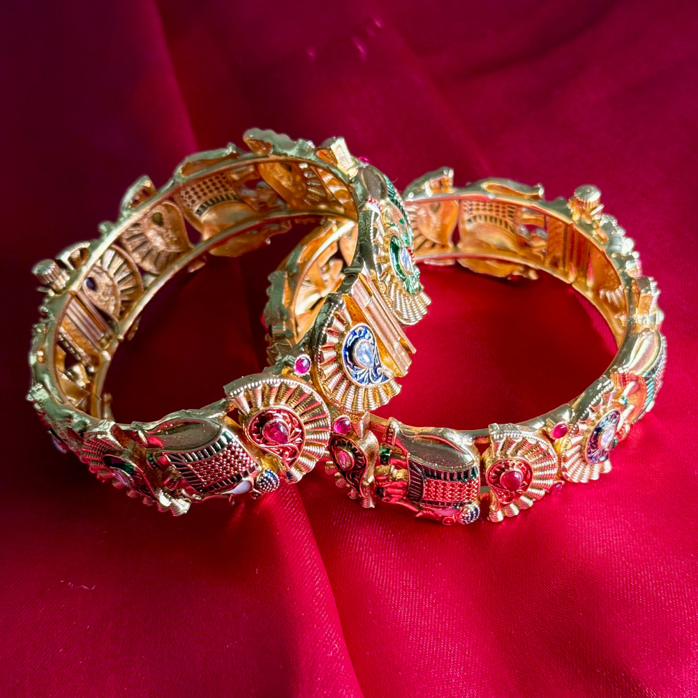 Royal Elephant Temple Bangles (Bangles)