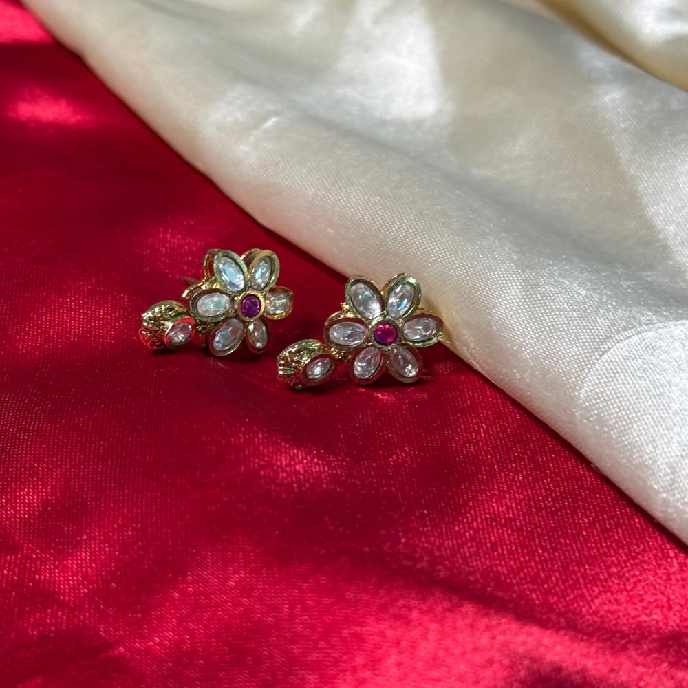 The Chand-Bali Meenakari Pearl Set