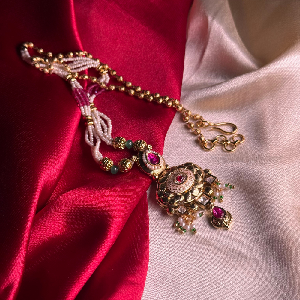 The Meenakari Kundan Multi-Chain Set