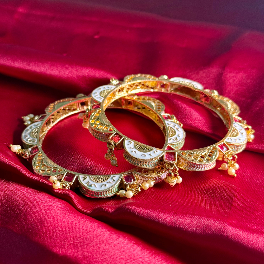 Traditional Kemp Jhumka Bangles
